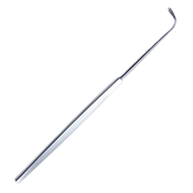 Gass Retinal Detachment Hook Flat Smooth Handle With Polished Finish, Flattened 13mm ""Graefe Type"" Hook, 2.5mm By 1.5mm Oval Hole, And Overall Length Of 5 1/8"" (130mm) 